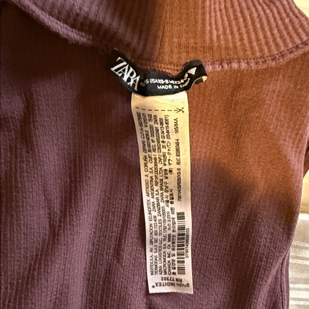 Zara High Neck Ribbed Tank Top - Rich Purple - Picture 3 of 4